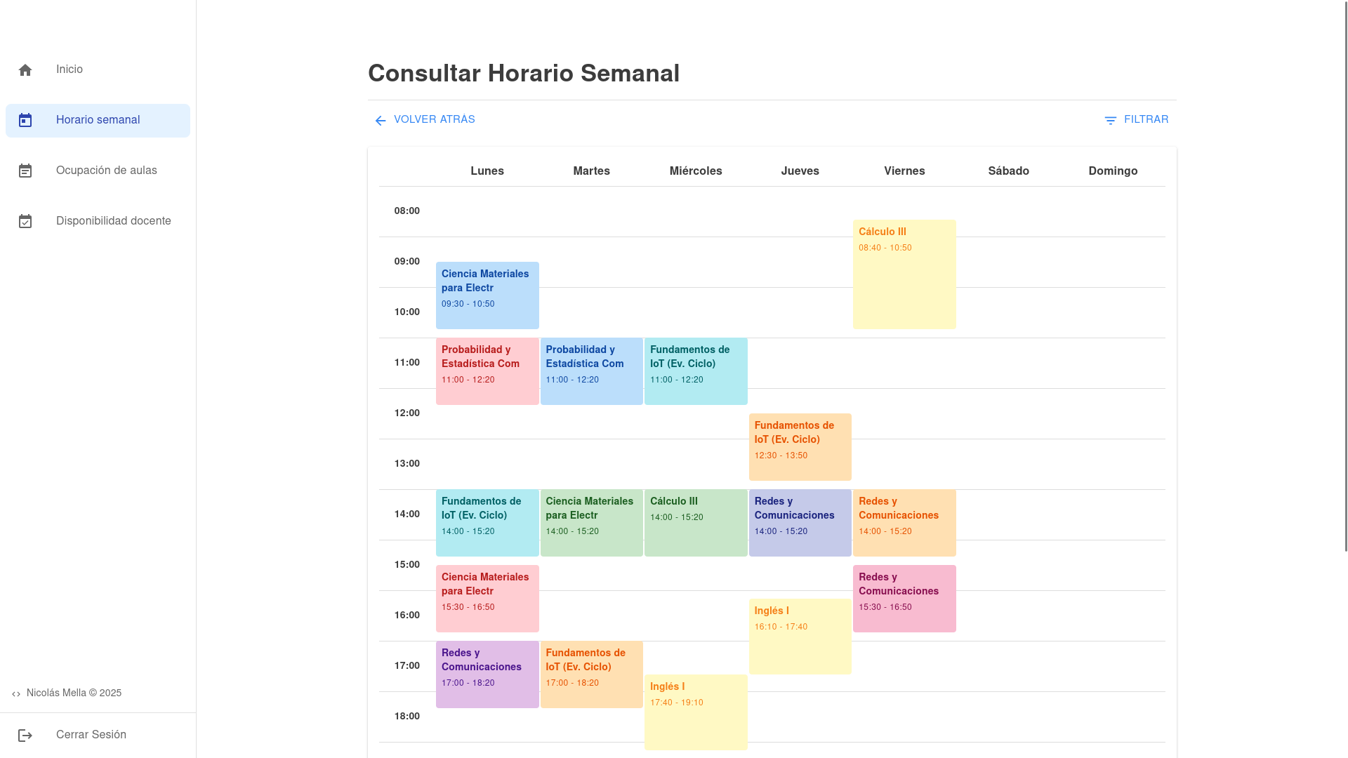 Plataforma de Horarios Académicos